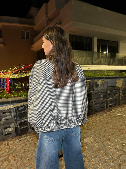 Giacca bomber quadri