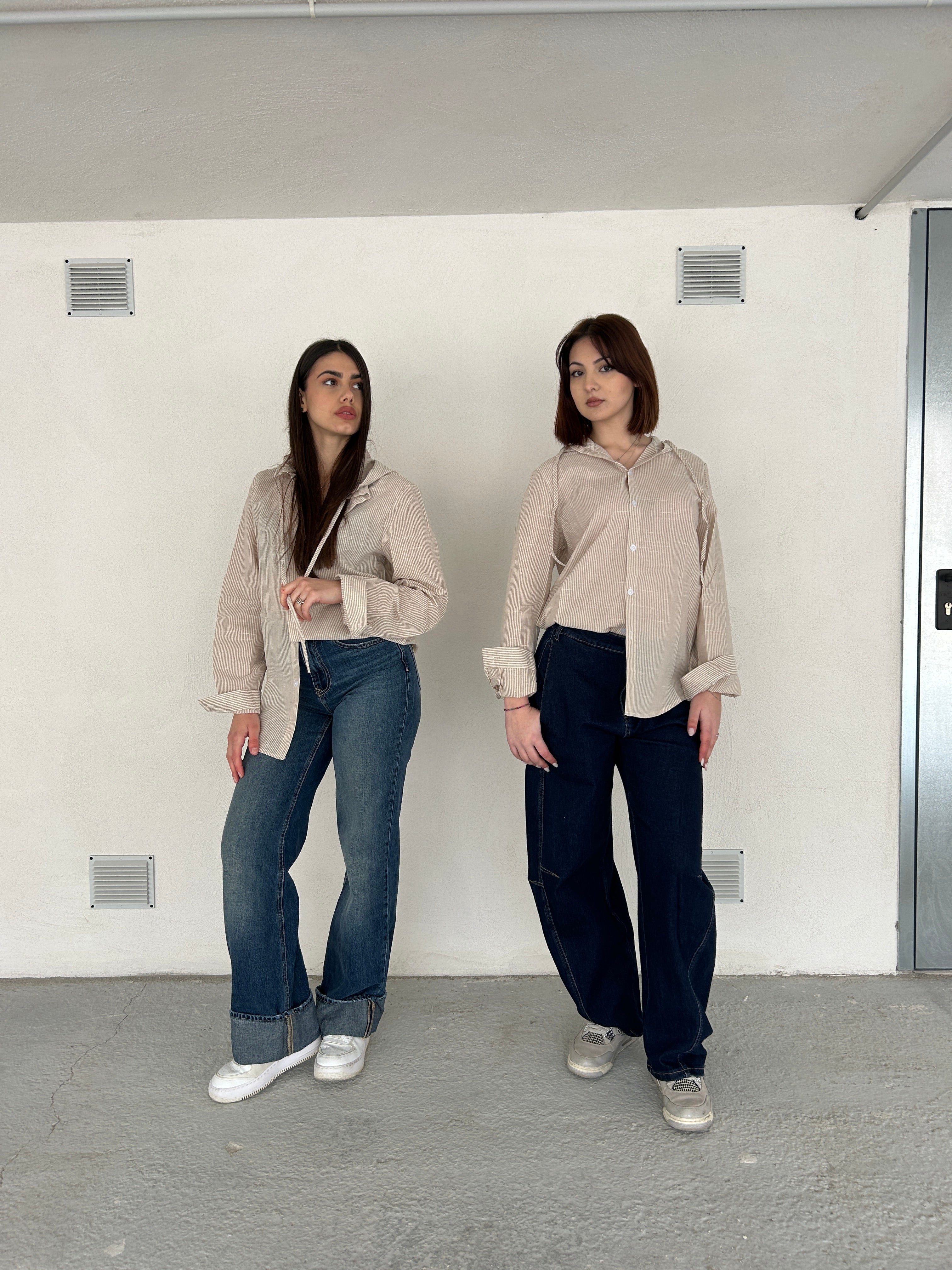 Camicie unisex beige