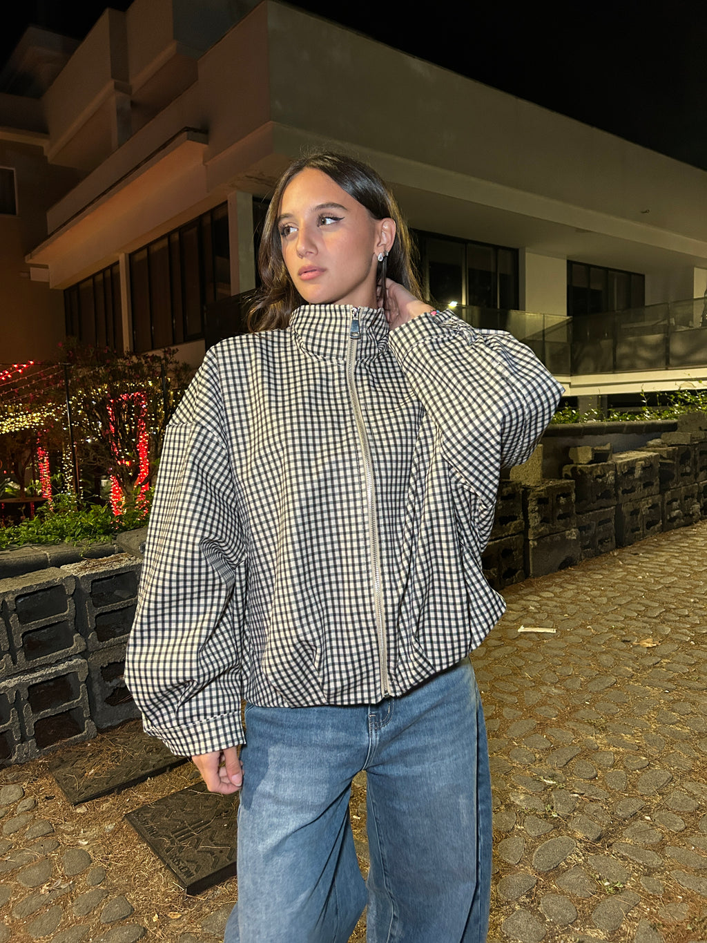 Giacca bomber quadri