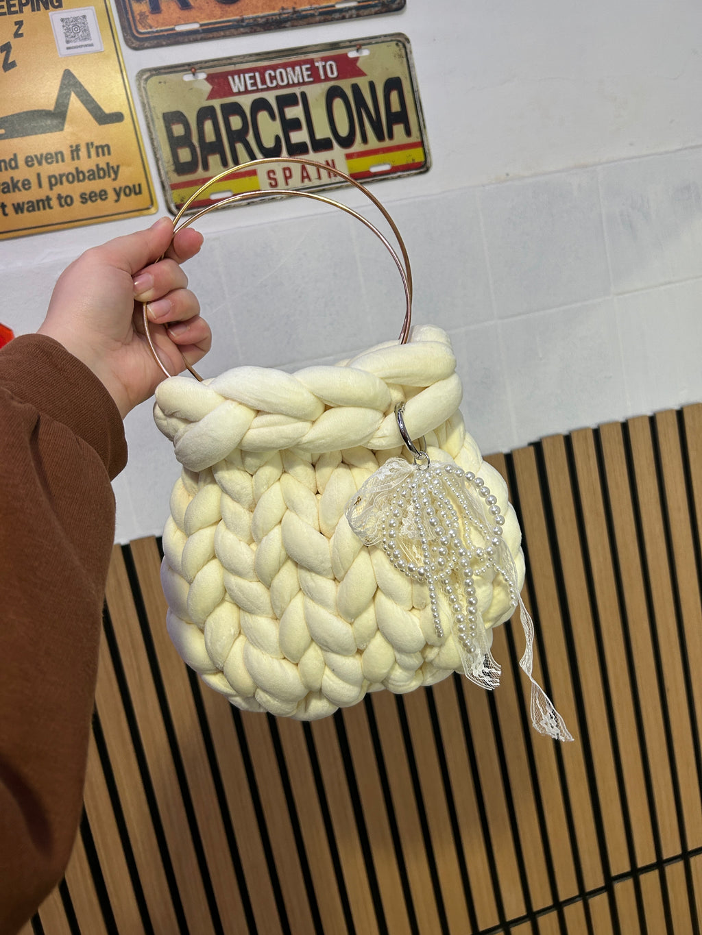 Borsa marshmallow panna