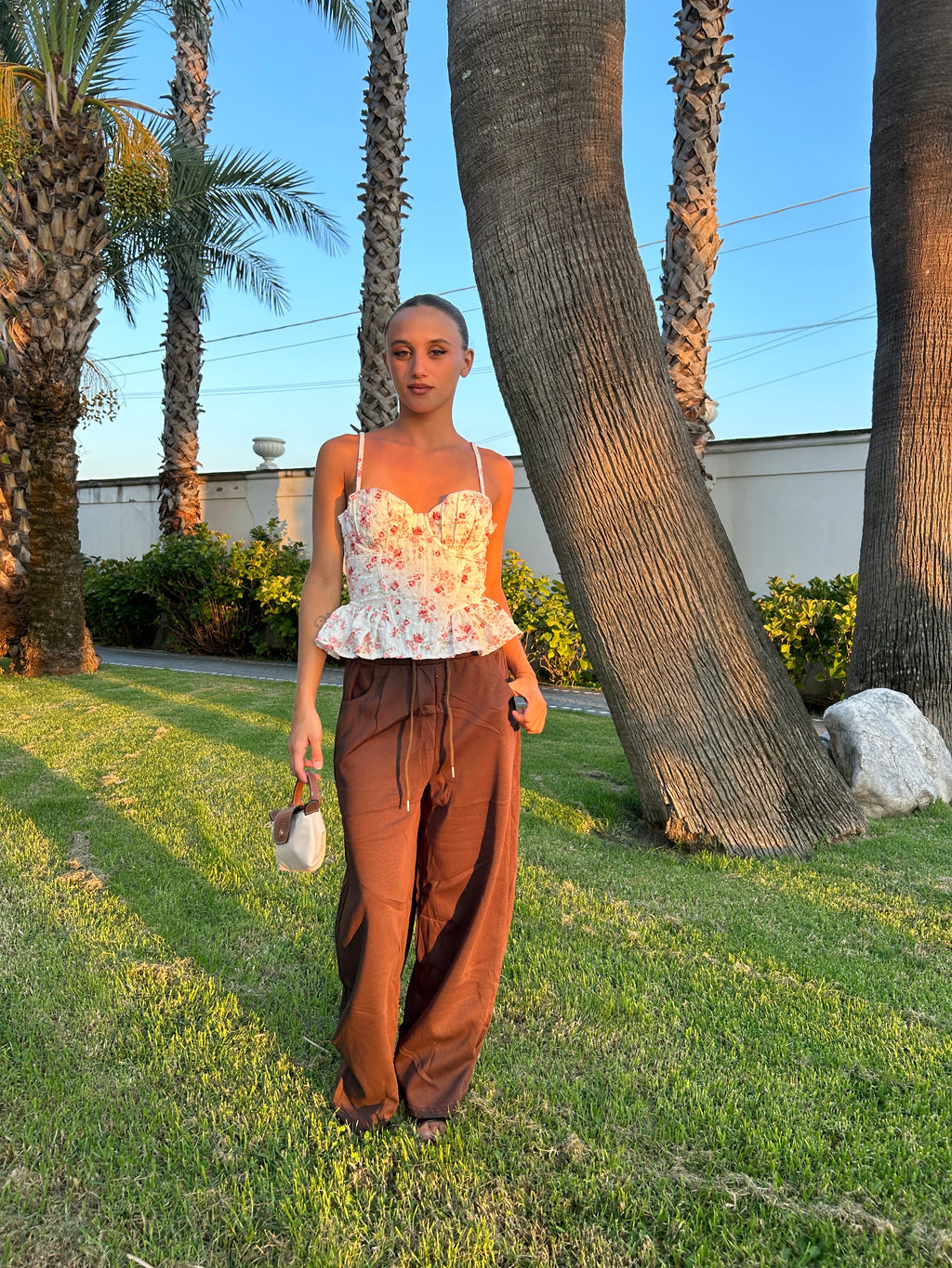 Top corsetto floreal