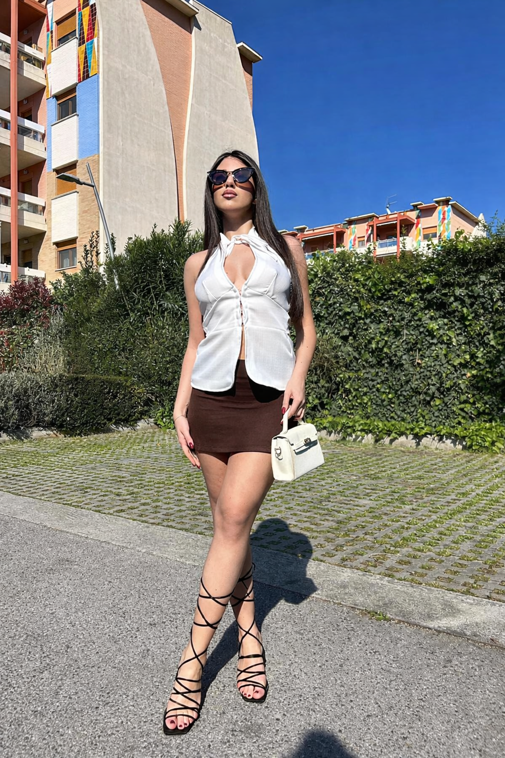 Glam skirt marrone