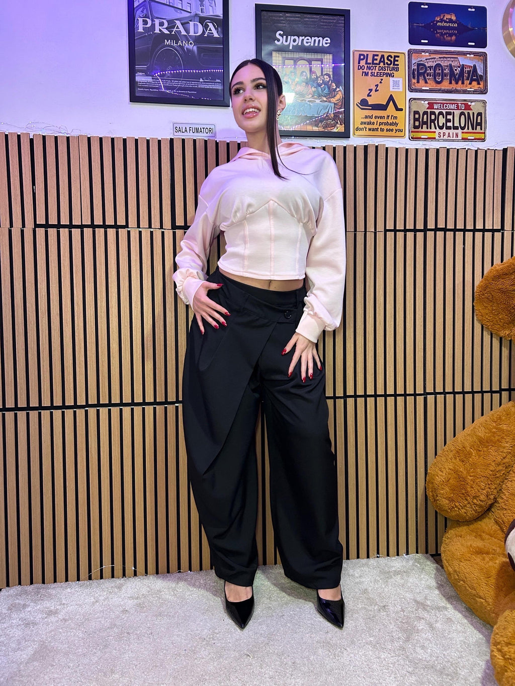 Felpa corsetto