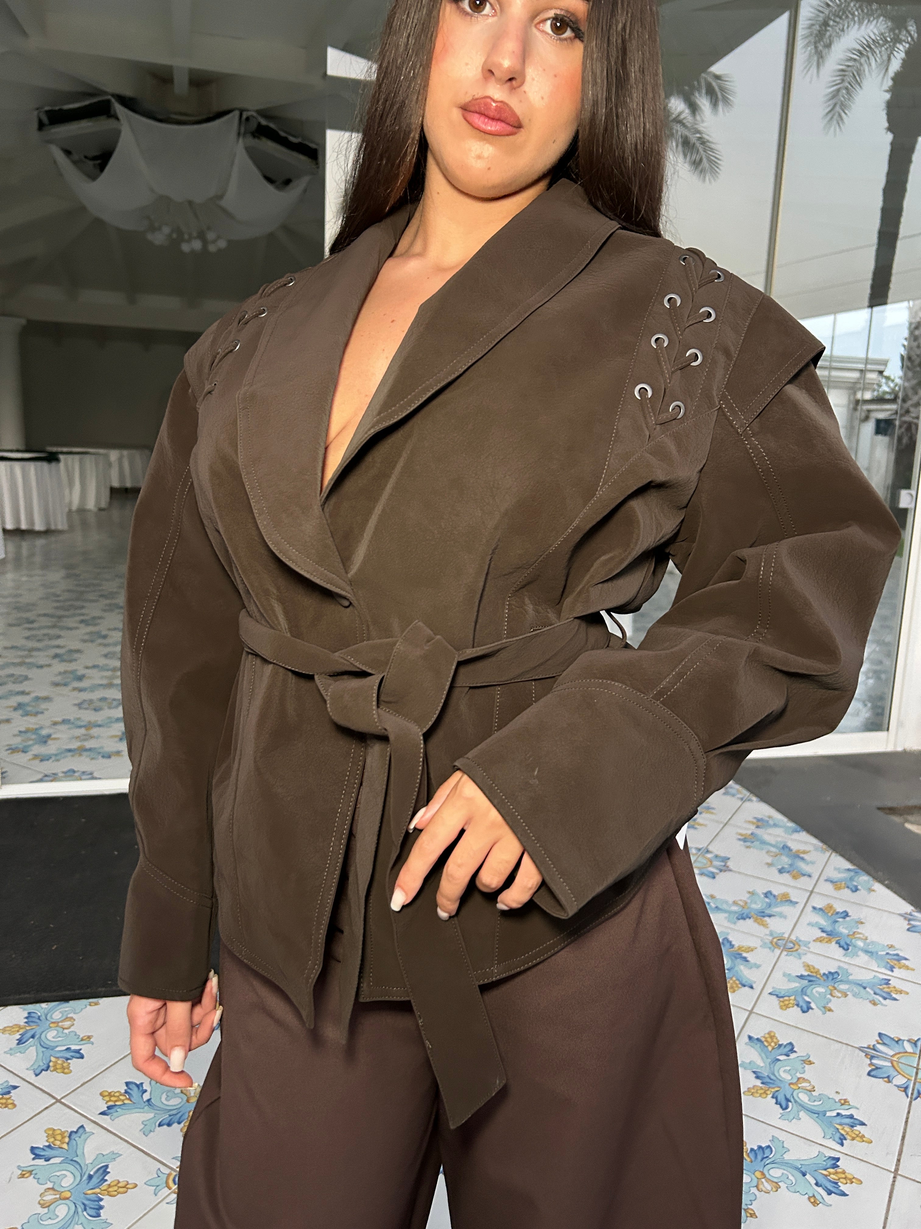 Trench camoscio