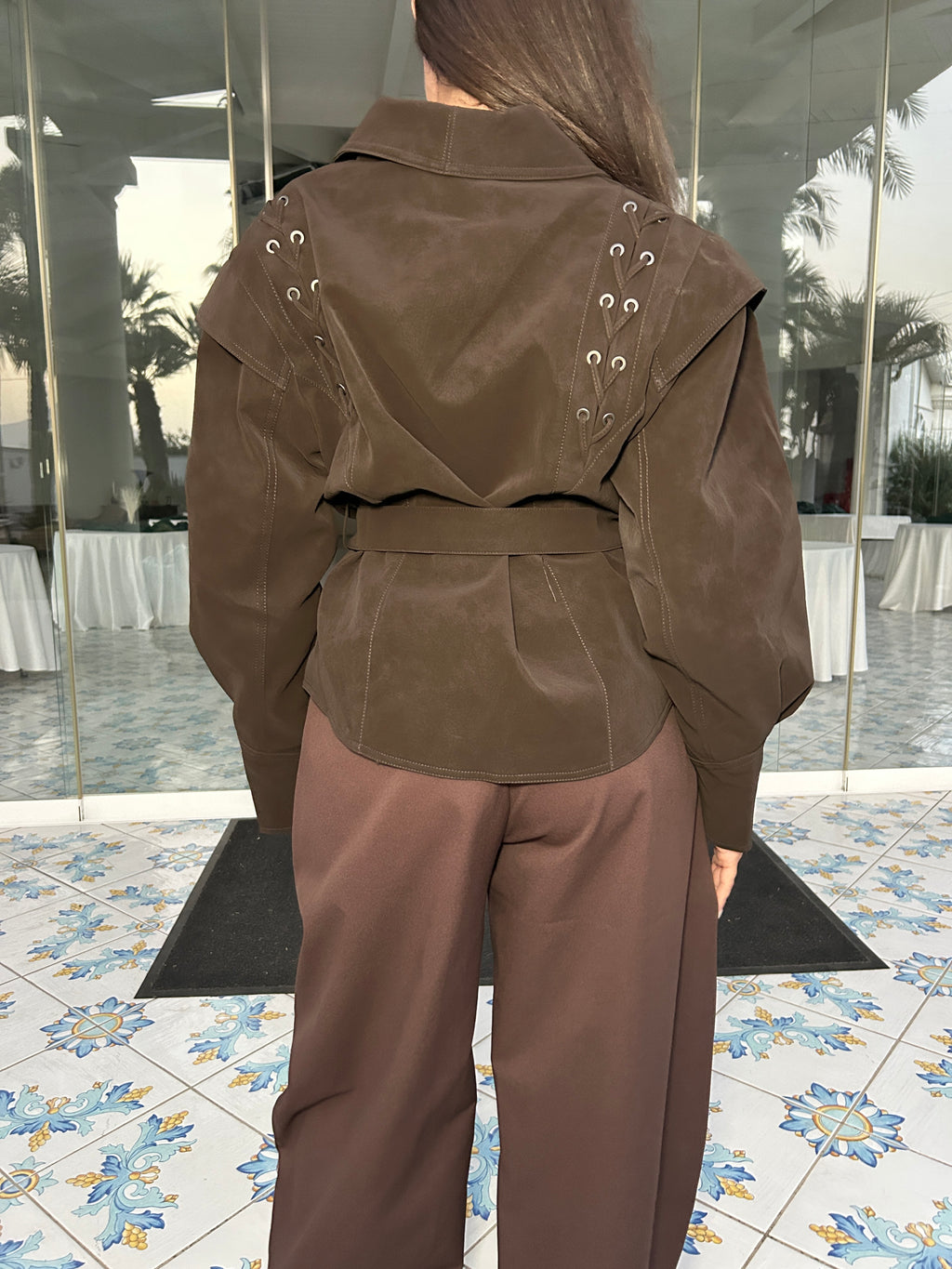 Trench camoscio