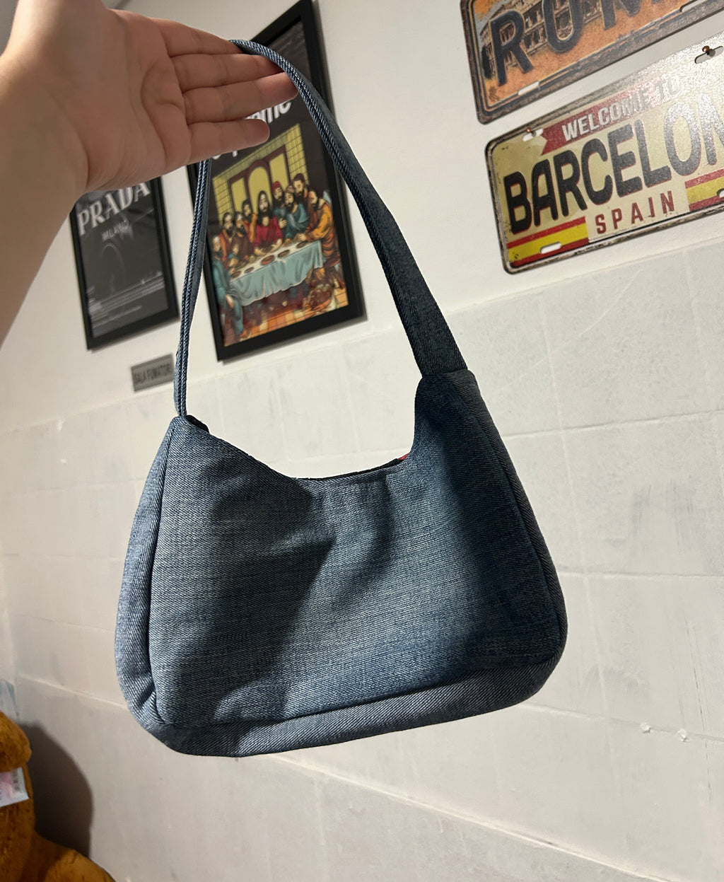 Borsa a mano jeans