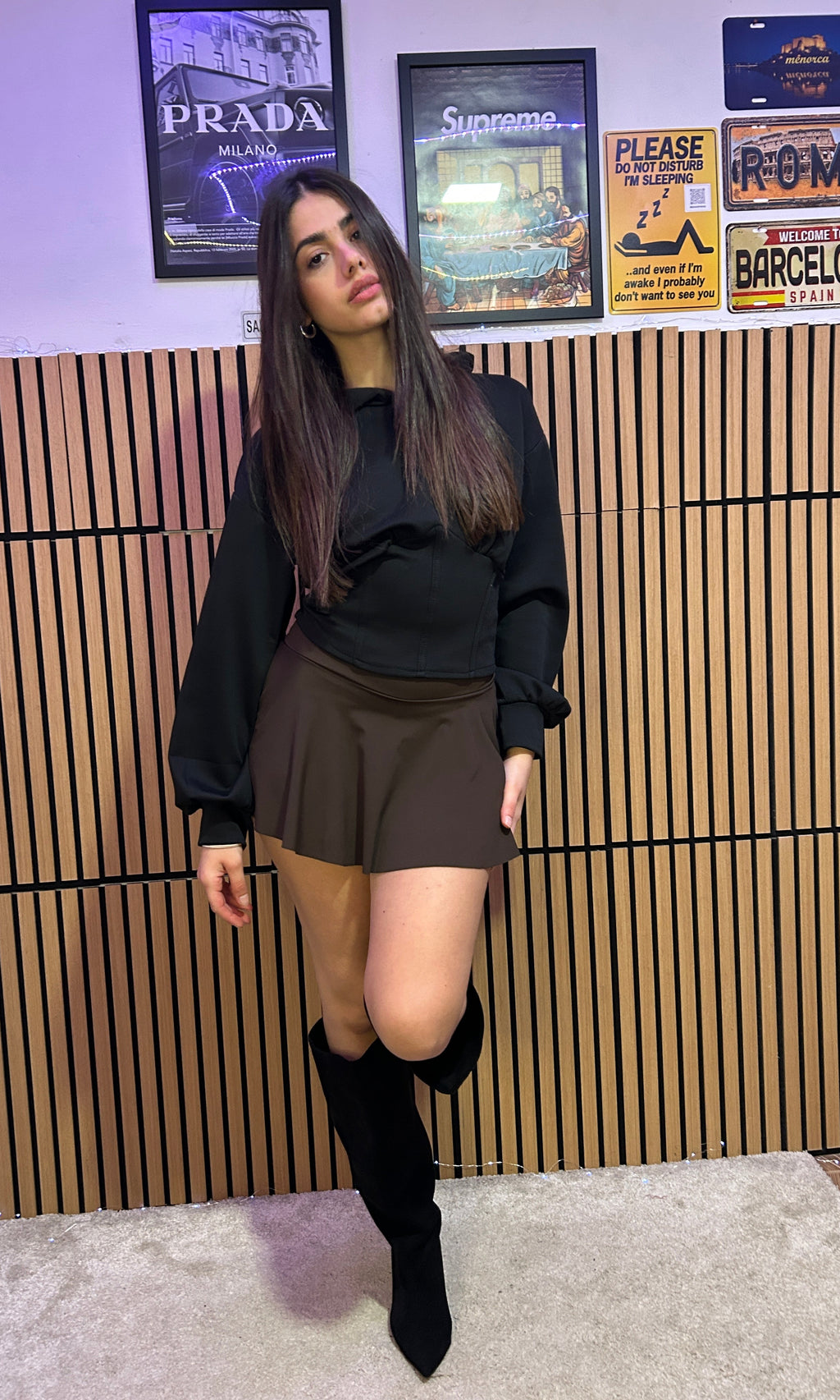 Gonna Femme marrone